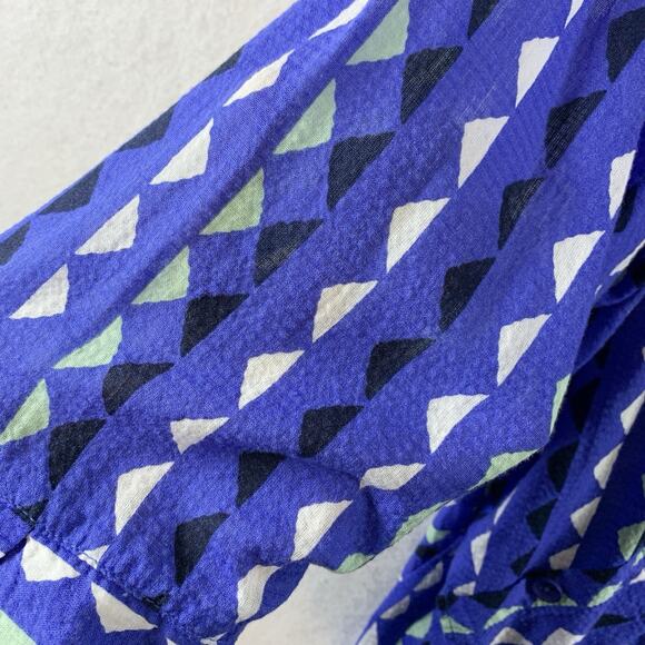 Vintage Terra Women Geometric Button Top Sz‎ L Oversized Artsy Boho Made Korea - Picture 9 of 16